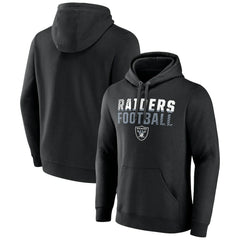 Las Vegas Raiders Team Fade Out Fitted Pullover Hoodie - Black - NFL