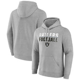 Las Vegas Raiders Team Fade Out Fitted Pullover Hoodie - Heather Gray - NFL