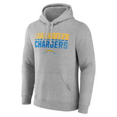 Los Angeles Chargers Team Fade Out Fitted Pullover Hoodie - Heather Gray - NFL