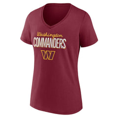 Washington Commanders Women's Nostalgia V-Neck T-Shirt - Burgundy - NFL