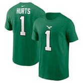 Jalen Hurts Philadelphia Eagles Alternate Player Name & Number T-Shirt - Kelly Green - Nike