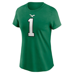 Jalen Hurts Philadelphia Eagles Women's Player Name & Number T-Shirt - Kelly Green - Nike