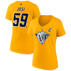 Roman Josi Nashville Predators Fanatics Women's Special Edition 2.0 Name & Number V-Neck T-Shirt - Yellow | Fanatics near me