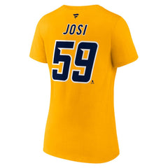 Roman Josi Nashville Predators Fanatics Women's Special Edition 2.0 Name & Number V-Neck T-Shirt - Yellow | Fanatics near me
