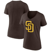 San Diego Padres Women's Official Logo V-Neck T-Shirt Near Me
