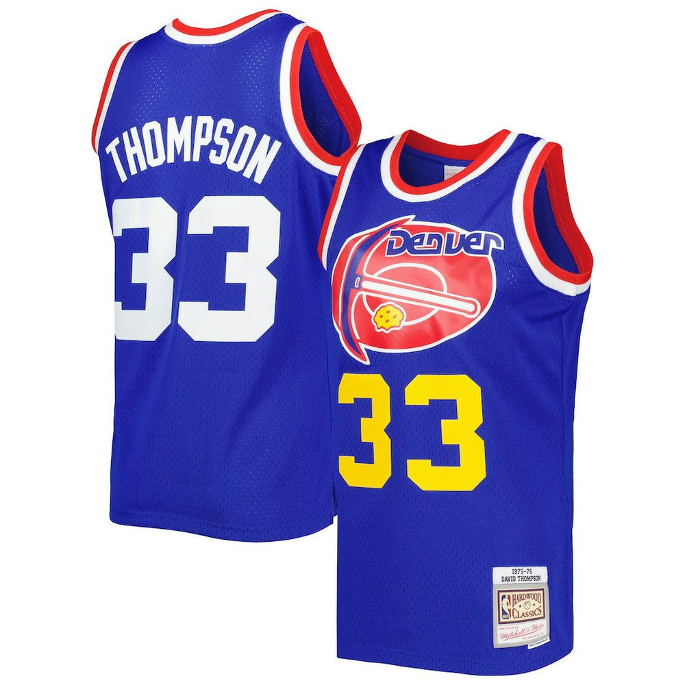 Mitchell & Ness David Thompson Denver Nuggets Hardwood Classics 1975/76 Swingman Jersey Royal