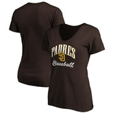 San Diego Padres Women's Victory Script Team V-Neck T-Shirt Sale