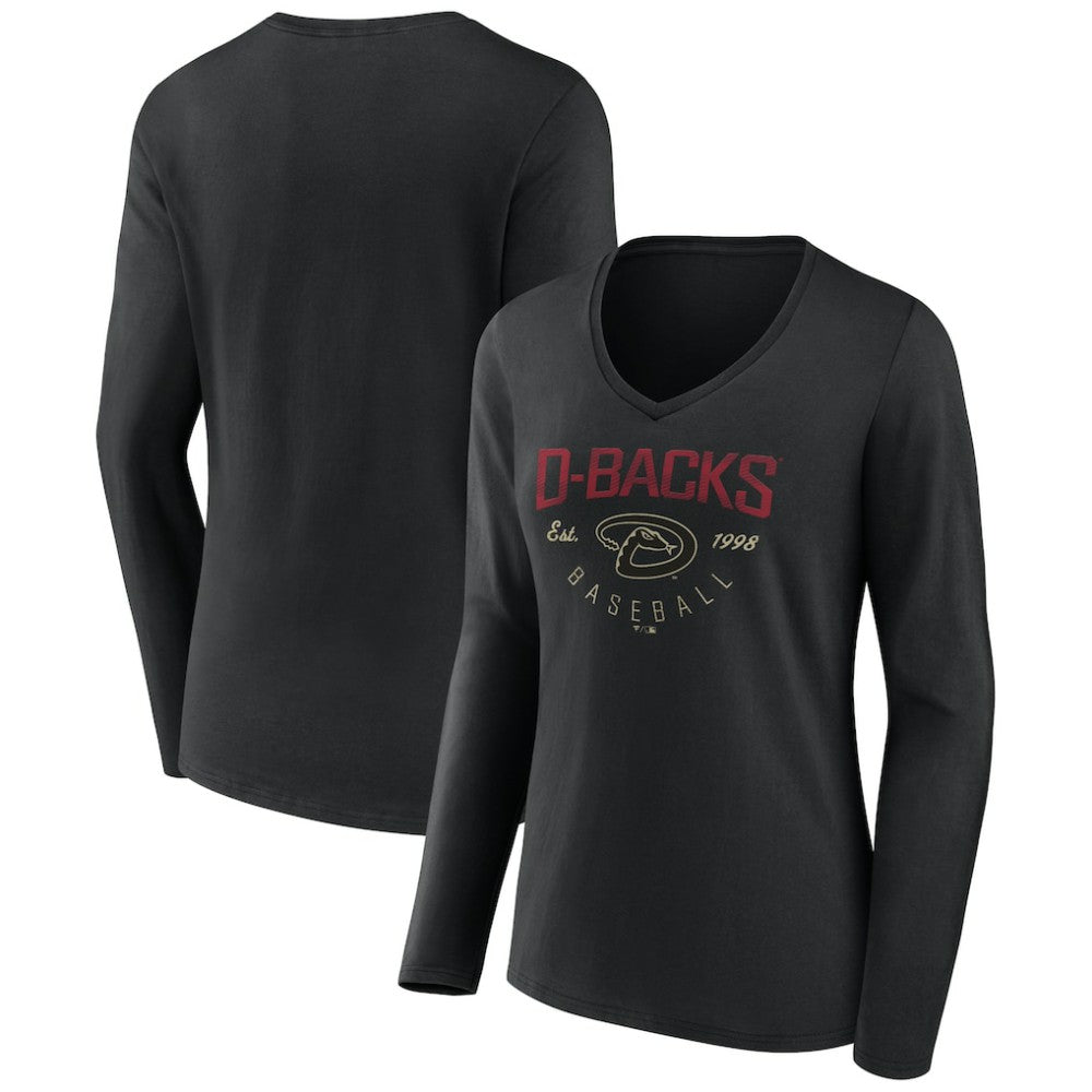Arizona Diamondbacks Women's Live For It Long Sleeve Long Sleeve V-Neck T-Shirt Discount