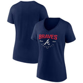 Atlanta Braves Women's Live For It Team V-Neck T-Shirt Sale