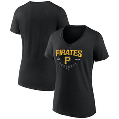 Pittsburgh Pirates Women's Live For It Team V-Neck T-Shirt Sale