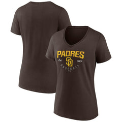 San Diego Padres Women's Live For It Team V-Neck T-Shirt for sale