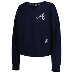 Atlanta Braves DKNY Sport Women's Lily V-Neck Pullover Sweatshirt Near Me