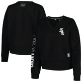 Chicago White Sox DKNY Sport Women's Lily V-Neck Pullover Sweatshirt Sale