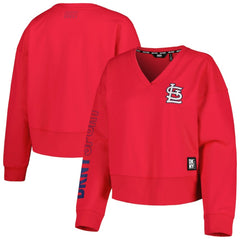 St. Louis Cardinals DKNY Sport Women's Lily V-Neck Pullover Sweatshirt Online