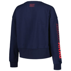 Cleveland Guardians DKNY Sport Women's Lily V-Neck Pullover Sweatshirt Online