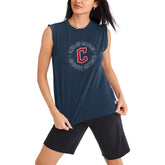 Cleveland Guardians DKNY Sport Women's Madison Tri-Blend Tank Top for sale