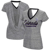 Colorado Rockies Touch Women's Halftime Back Wrap Top V-Neck T-Shirt Online