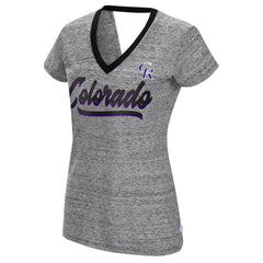 Colorado Rockies Touch Women's Halftime Back Wrap Top V-Neck T-Shirt Online
