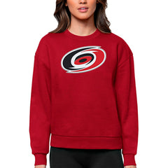 Carolina Hurricanes Antigua Women's Team Logo Victory Crewneck Pullover Sweatshirt - Red | NHL sale
