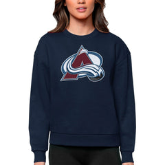 Colorado Avalanche Antigua Women's Team Logo Victory Crewneck Pullover Sweatshirt - Navy | NHL on sale