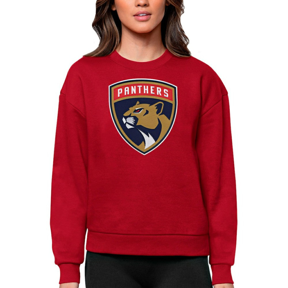 Florida Panthers Antigua Women's Team Logo Victory Crewneck Pullover Sweatshirt - Red | NHL on sale
