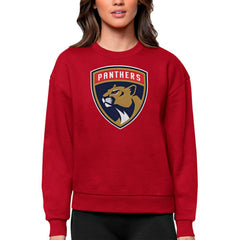 Florida Panthers Antigua Women's Team Logo Victory Crewneck Pullover Sweatshirt - Red | NHL on sale
