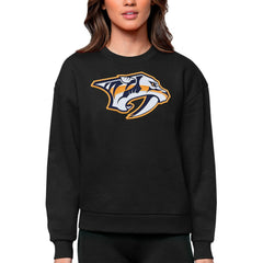Nashville Predators Antigua Women's Team Logo Victory Crewneck Pullover Sweatshirt - Black | NHL discount