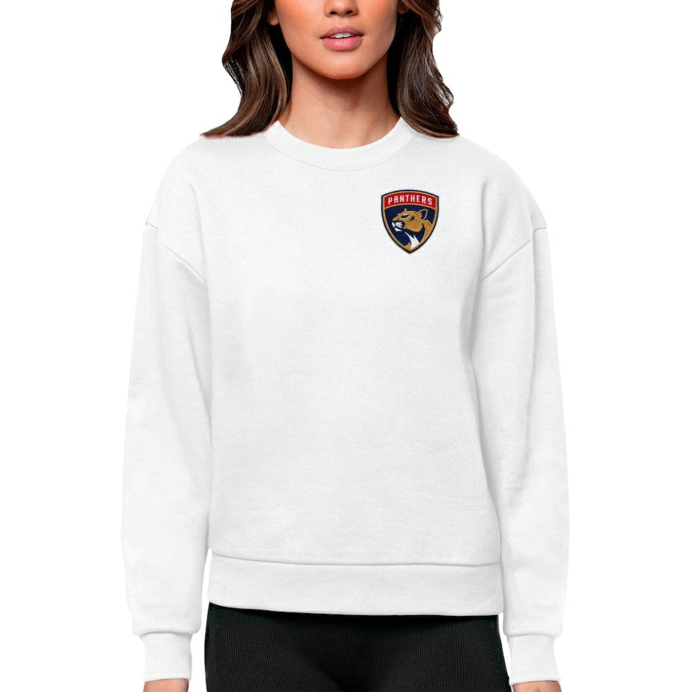 Florida Panthers Antigua Women's Victory Crewneck Pullover Sweatshirt - White | NHL online