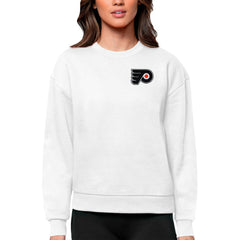 Philadelphia Flyers Antigua Women's Victory Crewneck Pullover Sweatshirt - White | NHL on sale