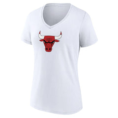 Chicago Bulls Women's Logo V-Neck T-Shirt White