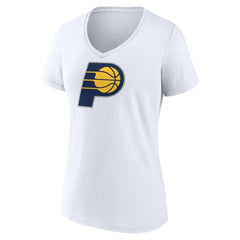 Indiana Pacers Women's Logo V-Neck T-Shirt White