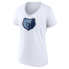 Memphis Grizzlies Women's Logo V-Neck T-Shirt White