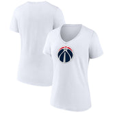 Washington Wizards Women's Primary Logo V-Neck T-Shirt White