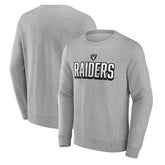 Las Vegas Raiders Bold Move Pullover Sweatshirt - Heather Gray - Fanatics