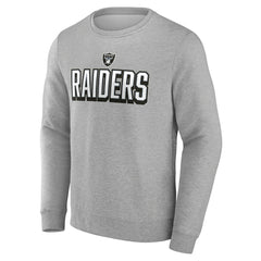 Las Vegas Raiders Bold Move Pullover Sweatshirt - Heather Gray - Fanatics