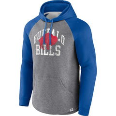 Buffalo Bills Favorite Arch Raglan Pullover Hoodie - Heather Gray - Fanatics