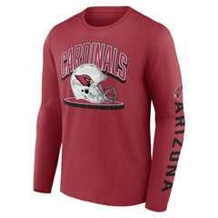 Arizona Cardinals Helmet Platform Long Sleeve T-Shirt - Cardinal - Fanatics