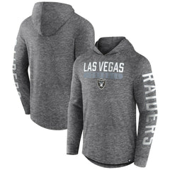 Las Vegas Raiders Pill Stack Long Sleeve Hoodie T-Shirt - Heather Charcoal - Fanatics