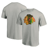Chicago Blackhawks Logo T-Shirt - Heather Gray | NHL Clearance