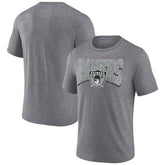 Las Vegas Raiders Warped Block Tri-Blend T-Shirt - Heather Gray - Fanatics