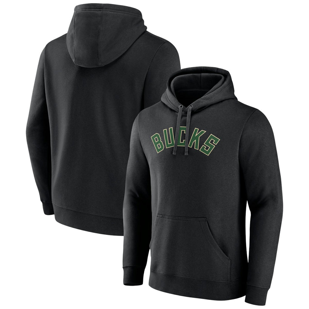 Milwaukee Bucks Wordmark Alternate Pullover Hoodie Black