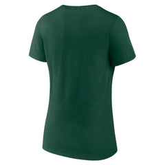 Minnesota Wild Women's Team Logo V-Neck T-Shirt - Green | NHL Lifestyle