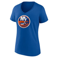 New York Islanders Women's Team Logo V-Neck T-Shirt - Royal | NHL sale