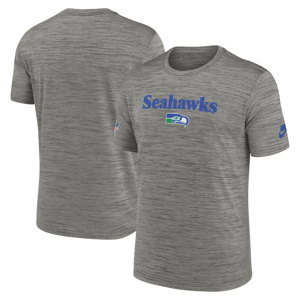 Seattle Seahawks Throwback Sideline Performance T-Shirt - Heather Charcoal - Nike