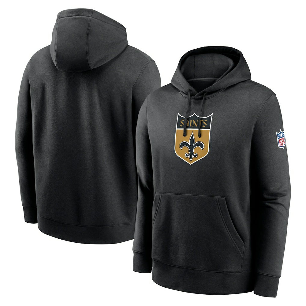 New Orleans Saints 2023 Sideline Club Alternate Tri-Blend Pullover Hoodie - Black - Nike