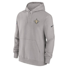New Orleans Saints Sideline Club Fleece Pullover Hoodie - Gray - Nike