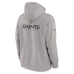 New Orleans Saints Sideline Club Fleece Pullover Hoodie - Gray - Nike