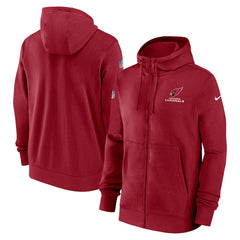 Arizona Cardinals 2023/24 Sideline Club Full-Zip Hoodie - Red - Nike