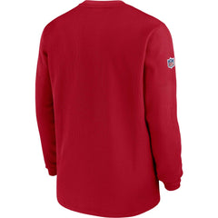 Tampa Bay Buccaneers 2023 Sideline Throwback Heavy Brushed Waffle Long Sleeve Top - Red - Nike