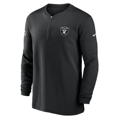 Las Vegas Raiders 2023 Sideline Performance Long Sleeve Tri-Blend Quarter-Zip Top - Black - Nike